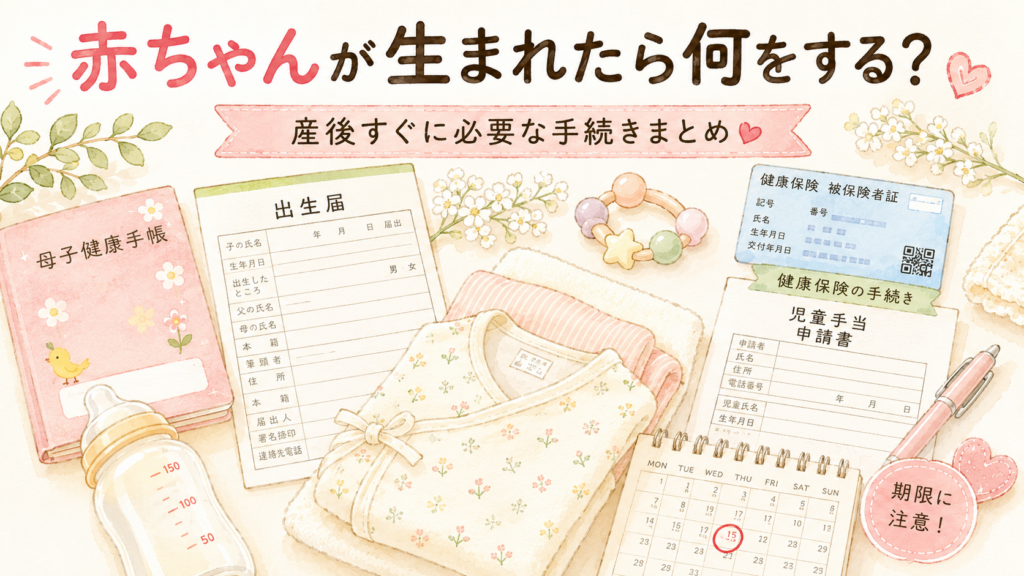 赤ちゃんが生まれたら何をする？産後すぐに必要な手続きまとめ