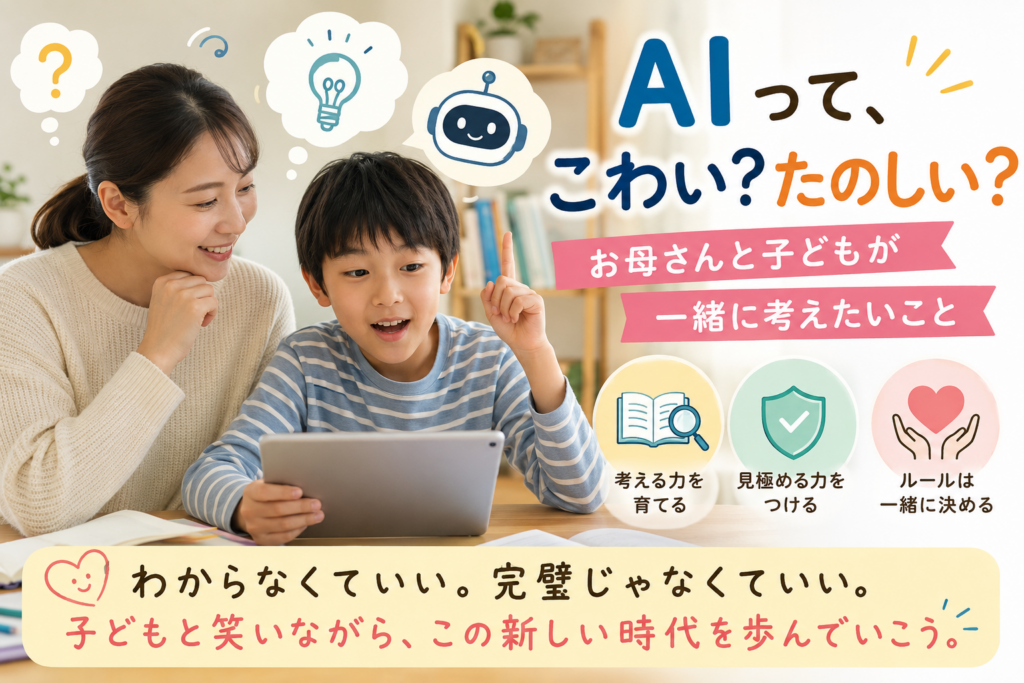 AIってこわい？たのしい？　お母さんと子どもが一緒に考えたいこと