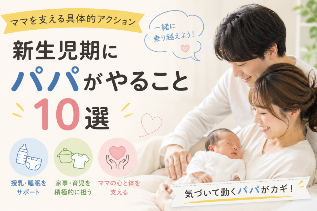 新生児期にパパがやること10選|ママを支える具体的アクション