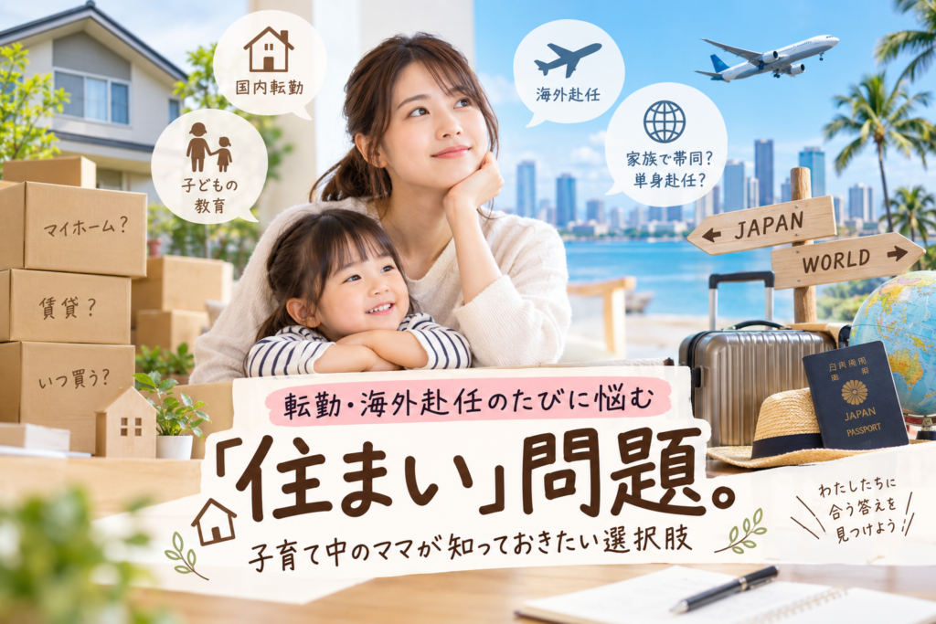 転勤・海外赴任のたびに悩む「住まい」問題。子育て中のママが知っておきたい選択肢